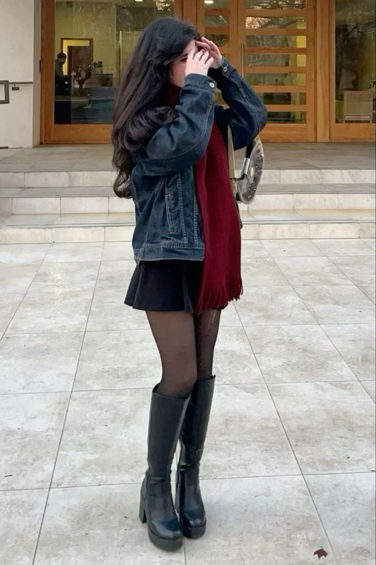 Woman wearing boots